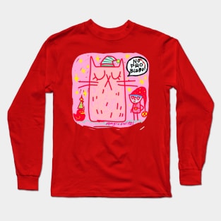 Pinky meowy captain's cat Long Sleeve T-Shirt